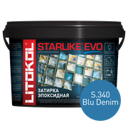 Эпоксидная затирочная смесь LITOKOL STARLIKE EVO S.340 Blu Denim, 1 кг