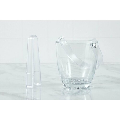 Ведёрко для льда стеклянное с щипцамимини 5129₽