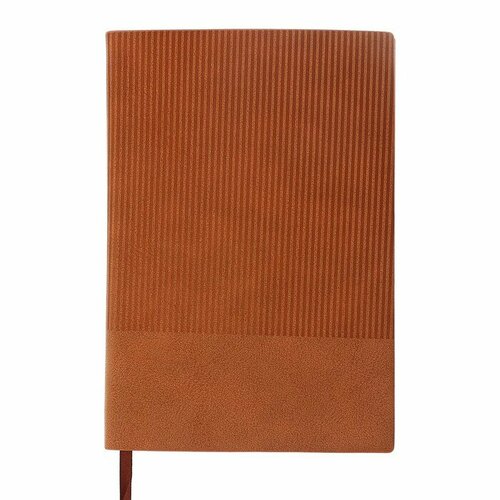 Ежедневник недатированный А5 80 листов линия обложка кожзам лайт Коричневый 662₽