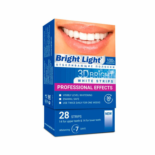 Полоски Bright Light Professional Effects дневные отбеливающие полоски bright light perfect effects для чувствительных зубов