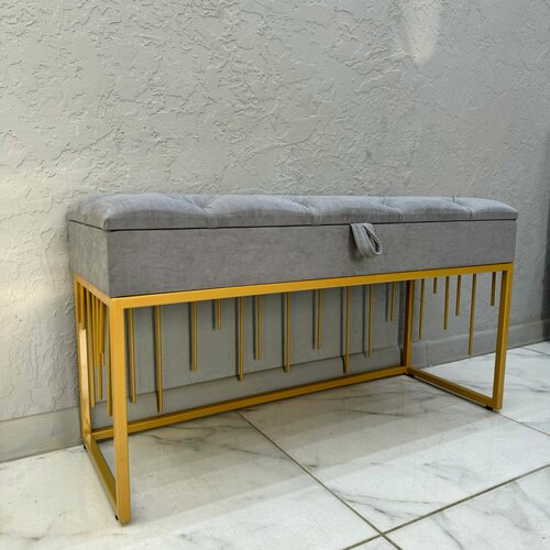 Банкетка в прихожую для обуви с ящиком для хранения STEEL MEBEL (БДЗ-0К1) Обувница с сидением Размер: 100х35х55см