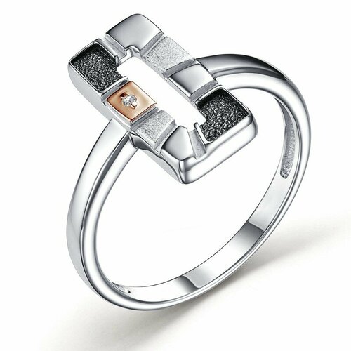Кольцо АЛЬКОР, серебро, 925 проба, бриллиант, размер 16.5 кольцо из золота с бриллиантом 11 01440 1000 размер 17 мм