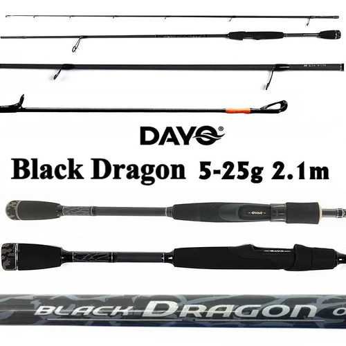 спиннинг dy black dragon 2 40м 5 25гр Спиннинг Dayo Black Dragon, тест 5-25гр, 2,1м