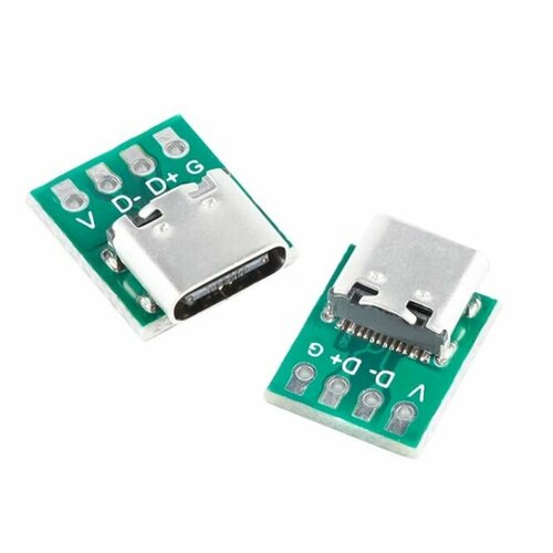 Разъем USB 3,1 Type C, 16 контактов, адаптер на печатной плате ( 20 штук )