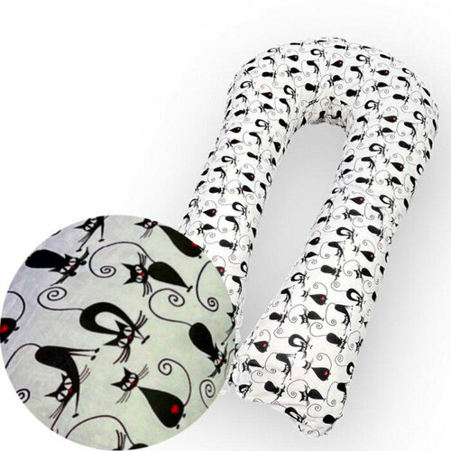 Подушка для беременных U 340х35 лебяжий пух Кошки