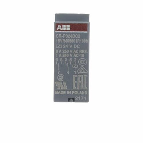 Реле ABB CR-P024DC2 24B DC 2ПК 8А ,1SVR405601R1000 10шт реле cr p110dc2 110b dc 2пк 8а код 1svr405601r8000 abb 1 шт