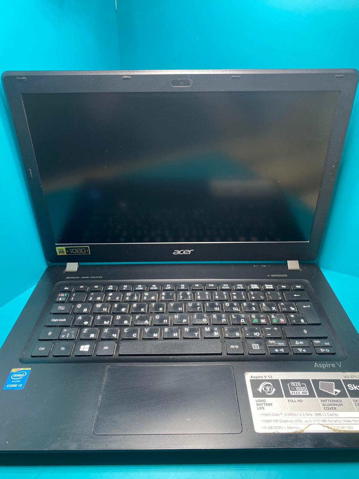 Ноутбук Acer Aspire V3-371-38HK intel core i3-5005U 2 GHz 6 Gb ОЗУ 260 Gb SSD intel HD Graphics 5500