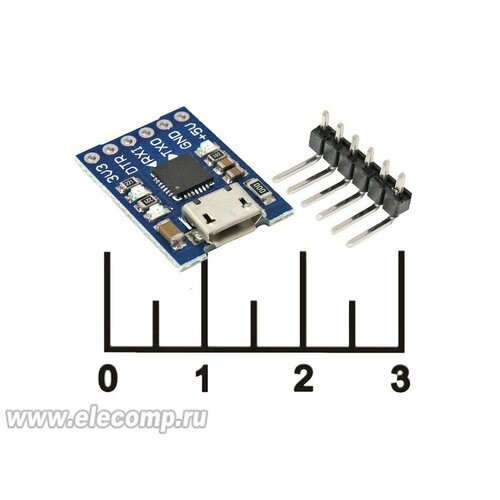 Радиоконструктор преобразователь micro USB/TTL CP2102 5V/3.3V модуль преобразователь интерфейсов micro usb ttl uart gsmin cp2102 синий