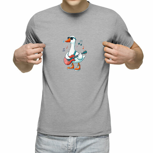 Футболка Us Basic, размер XL, серый мужская футболка пингвин гитарист 2xl белый