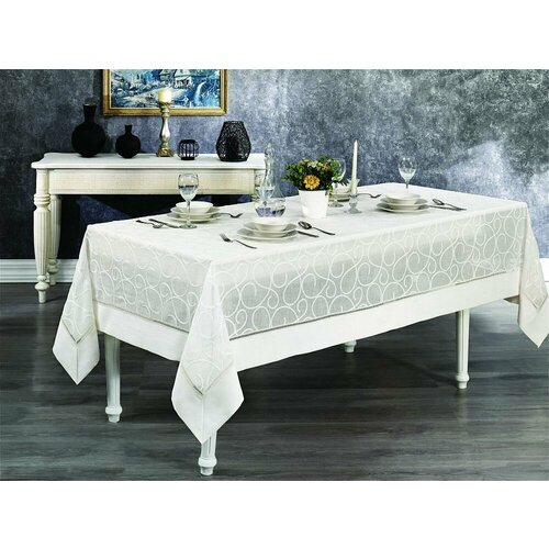 Grazie home 3217G30014106 Скатерть Grazie home GLORY кремовый 160X260