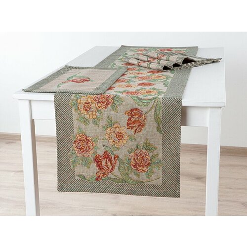 Комплект столового белья дорожка 451504 салфеток 3048 Весна Белорусский Лён 2587₽