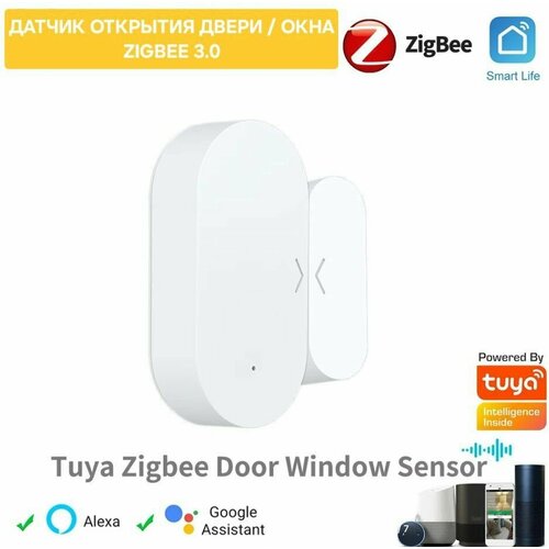 Датчик Умный Zigbee 3.0 открытия двери окна Tuya Smartlife zigbee wifi elderly panic button tuya sauce push notification wireless emergency alarm for disable person agée smartlife app