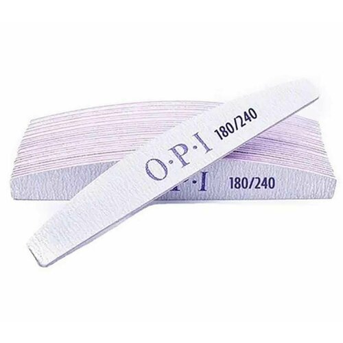 Пилка для ногтей O.P.I. 100/180 грит , 1 штука olzori virgo nail 01 пилка для ногтей профессиональная пилочка стеклянная баф для ухода полировки шлифовки эффект нанесения бесцветного лака