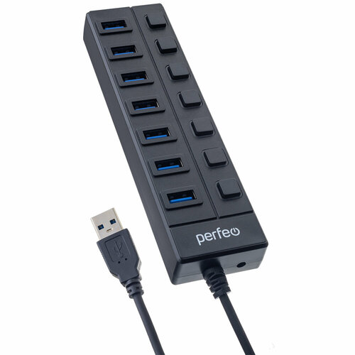 PF-H036 USB-HUB 7 Port чёрный