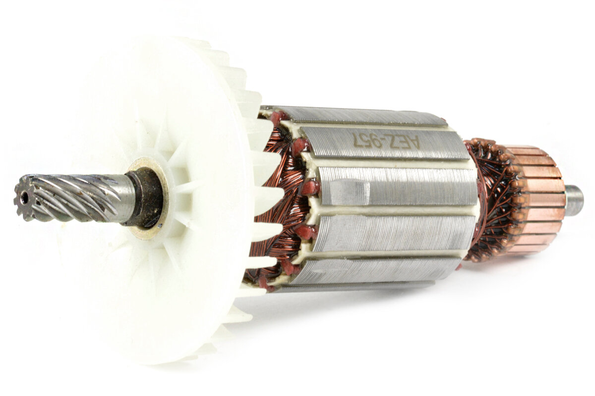 Ротор (Якорь) (L-159 мм, D-41 мм, 9 зубов, наклон вправо) для пилы циркулярной (дисковой) MAKITA 5704R