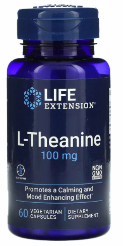 L-Theanine 100 мг (L-Теанин) 60 вег капсул (Life Extension)