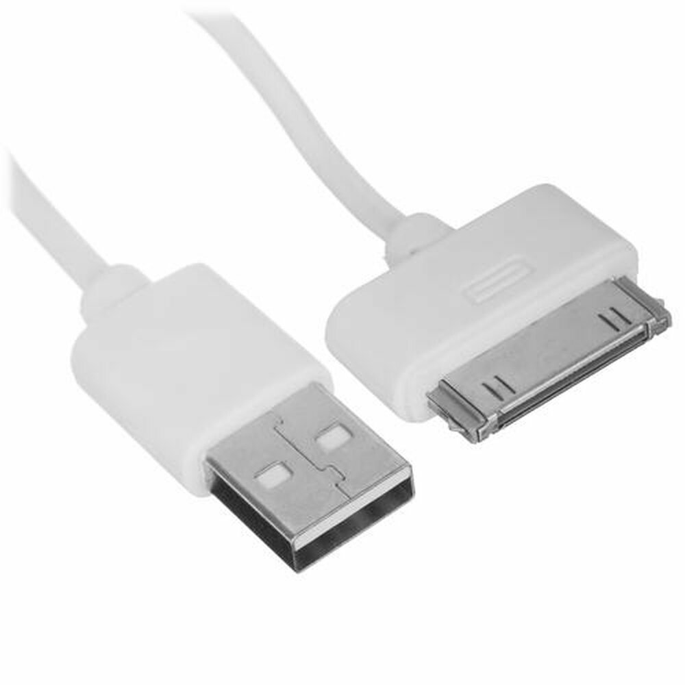 Кабель круглый FinePower 30-pin Apple - USB 2.0 Type-A белый 1 м