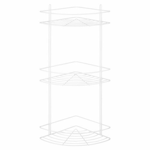 Полка угловая 3-ярусная чмз 22х22х56см белая 3037₽