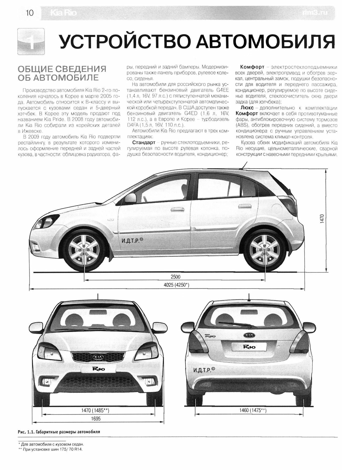 Kia Rio с 2005г./2009г. ч/б (Третий Рим) - фото №2