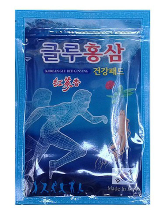 Пластырь Daejeon Glu Red Ginseng, с глюкозамином и красным женьшенем, набор 20 шт