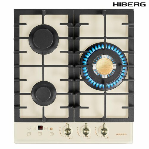 Газовая варочная панель 4551 HIBERG VM 4535 Y Бежевое стекло 2799000₽