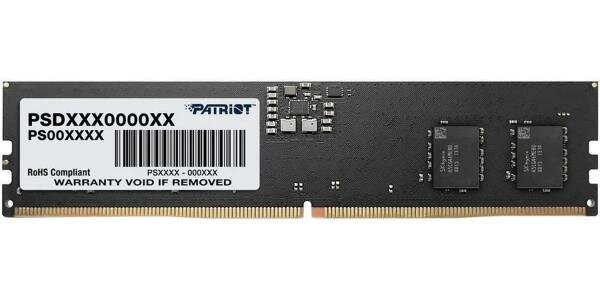 Оперативная память для компьютера 16Gb (1x16Gb) PC5-41600 5200MHz DDR5 DIMM Unbuffered CL42 Patriot Signature PSD516G520081