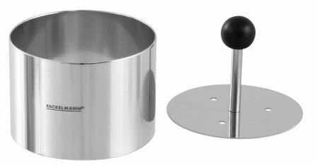 фото Кольцо для формовки салата с прессом FACKELMANN, 6х4,5см