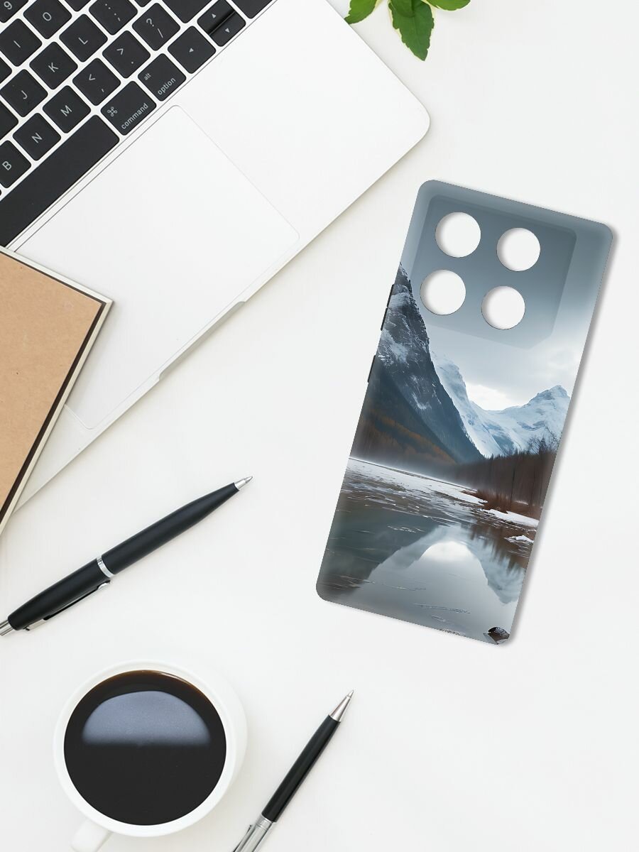 Чехол-накладка Krutoff Soft Case Весенняя оттепель для INFINIX GT 20 Pro черный — фото 1