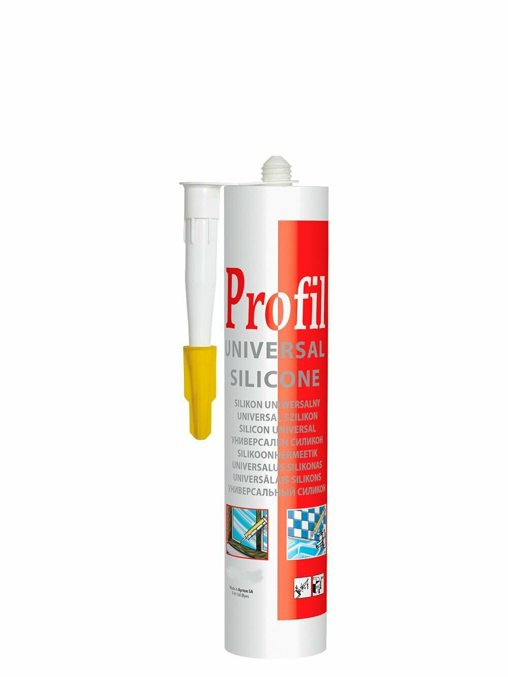 фото Герметик силиконовый универсальный Soudal Profil бесцветный 270 мл.