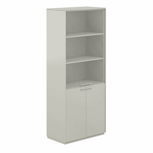 Шкаф высокий широкий со стеклом Atlas NZ-0331 GS GS Серый Камень 824х450х1976 44230₽