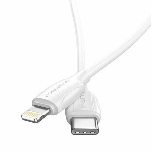 Кабель TYPE-C Lightning 8Pin BOROFONE BX19 Double-speed PD 1м белый кабель type c apple lightning borofone bx19 double speed pd 200 см белый