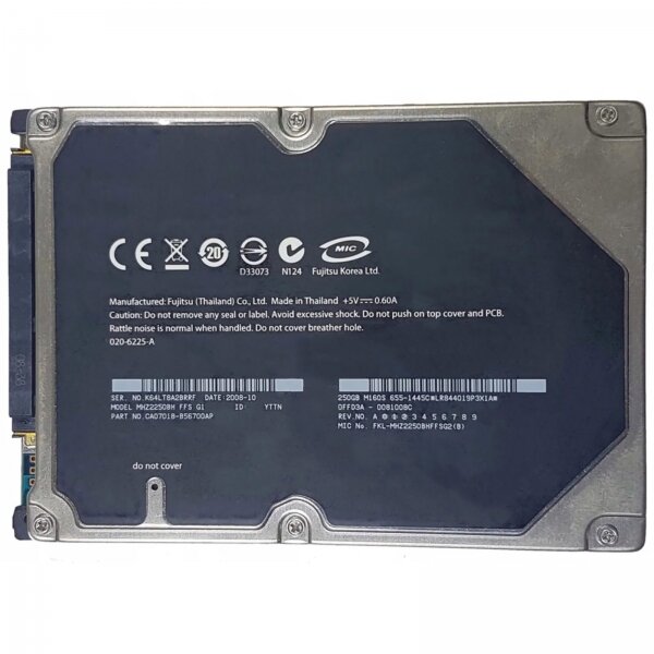 Жесткий диск Fujitsu MHZ2250BH 250Gb 5400 SATAII 2,5" HDD