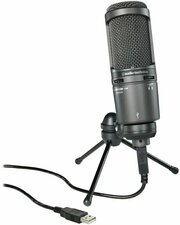 Audio-Technica AT2020USBi, разъем: mini jack 3.5 mm, черный
