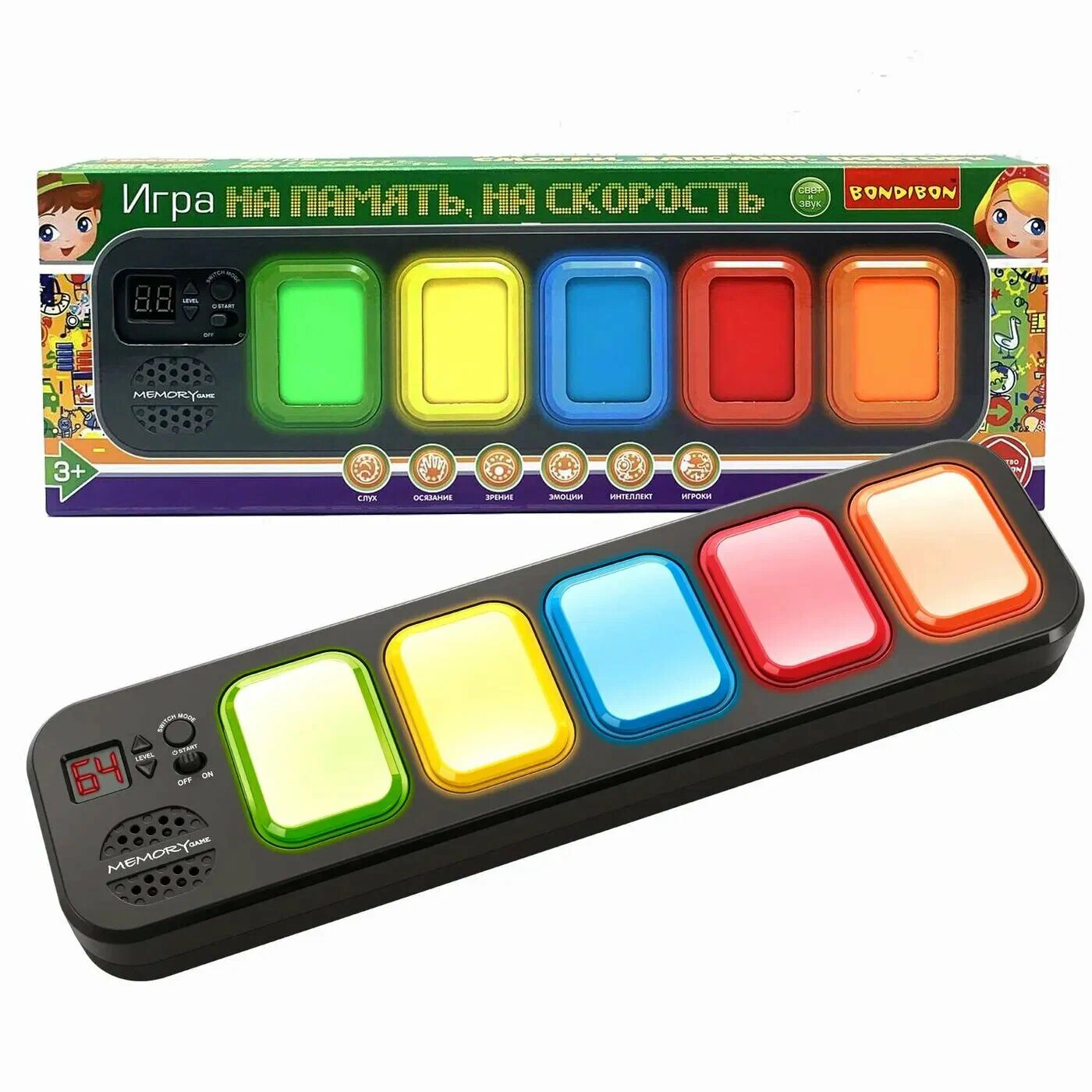 "Мемори Bondibon" - развивающая настольная игра для детей 3-9 лет