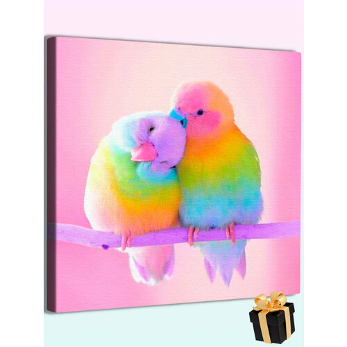 Картина по номерам радужные попугаи