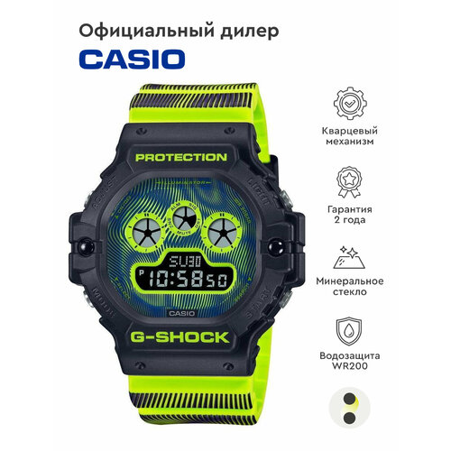 наручные часы casio casio dw 5610y 9e золотой Наручные часы CASIO G-Shock, зеленый, черный