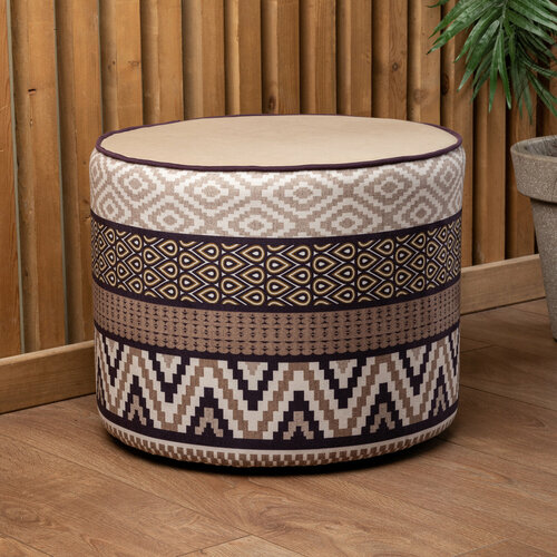 Пуфик Tucan 43x43x35 Велюр Коричневый круглый Пуфик для ног Мягкий пуф