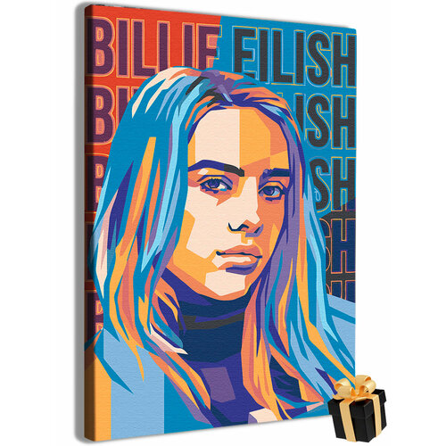 Картина по номерам Billie Eilish Билли Айлиш / холст на подрамнике