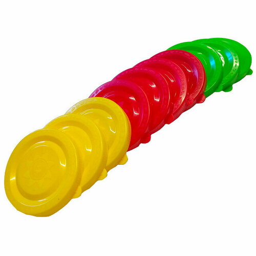 Набор крышек 10шт 82мм для холодного закрывания пластик микс цвета 449₽