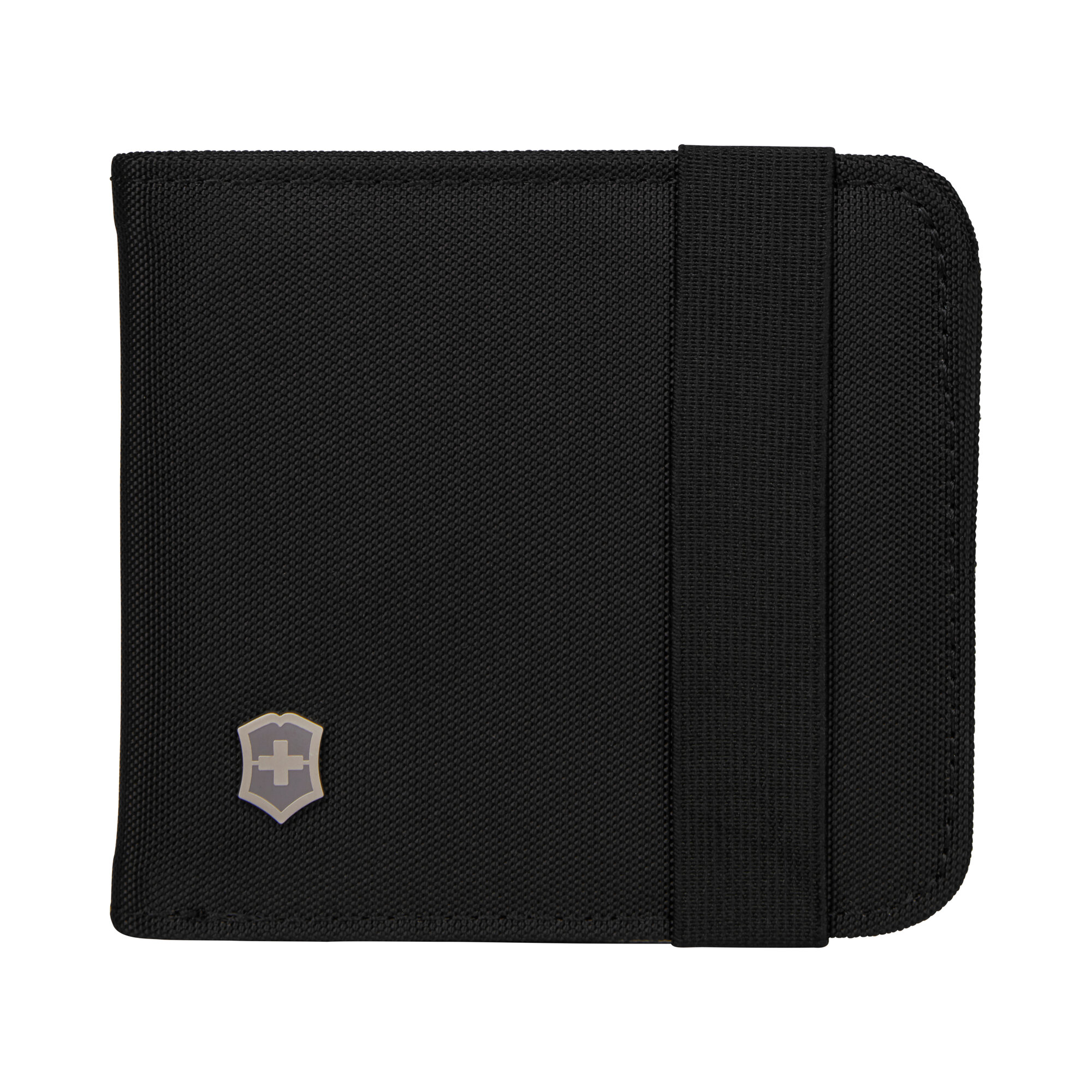 Бумажник VICTORINOX, фактура гобелен, черный