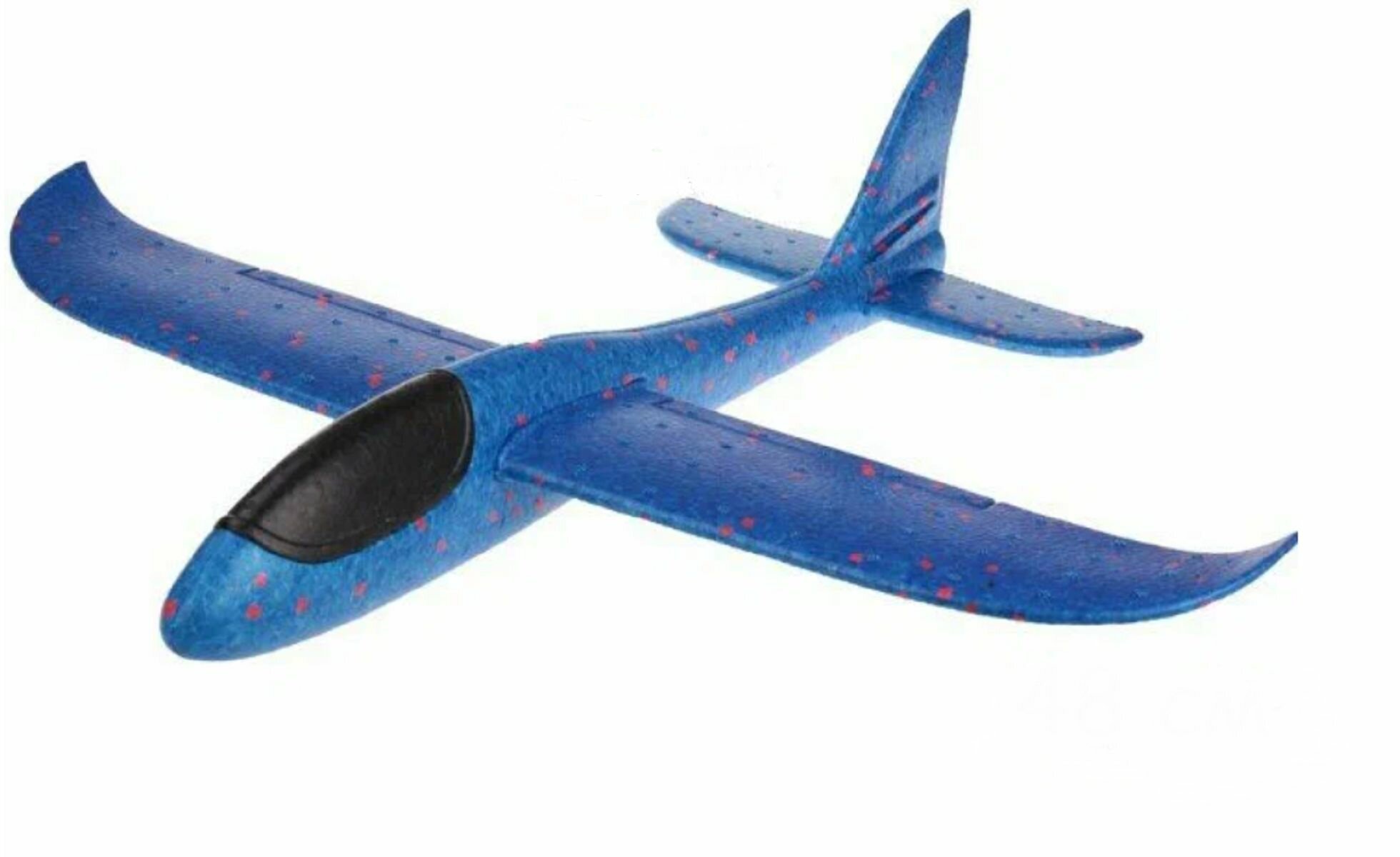 фото Самолетик большой детский глайдер игрушечный воздушный транспорт из пенопласта голубой