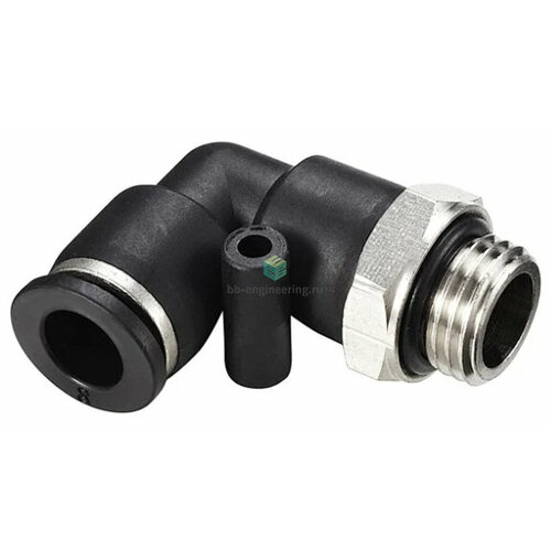TPL12-G02 B&B Pneumatics - Штуцер угловой с нар. резьбой цанговый G1/4-12 мм