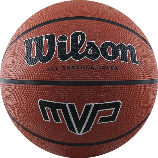 Мяч баскетбольный Wilson MVP, р.7, резина, коричневый (WTB1419XB07)