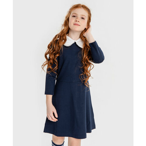 Школьное платье Button Blue, размер 152, синий