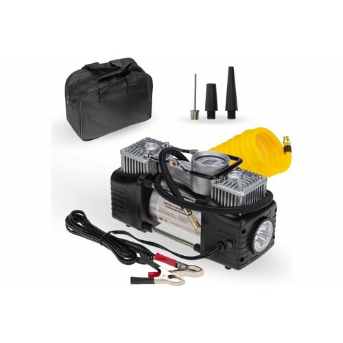 Автомобильный усиленный двухпоршневой компрессор REXANT с цифровым манометром и функцией автостоп 60 лмин 10 атм 80-0522 6119₽