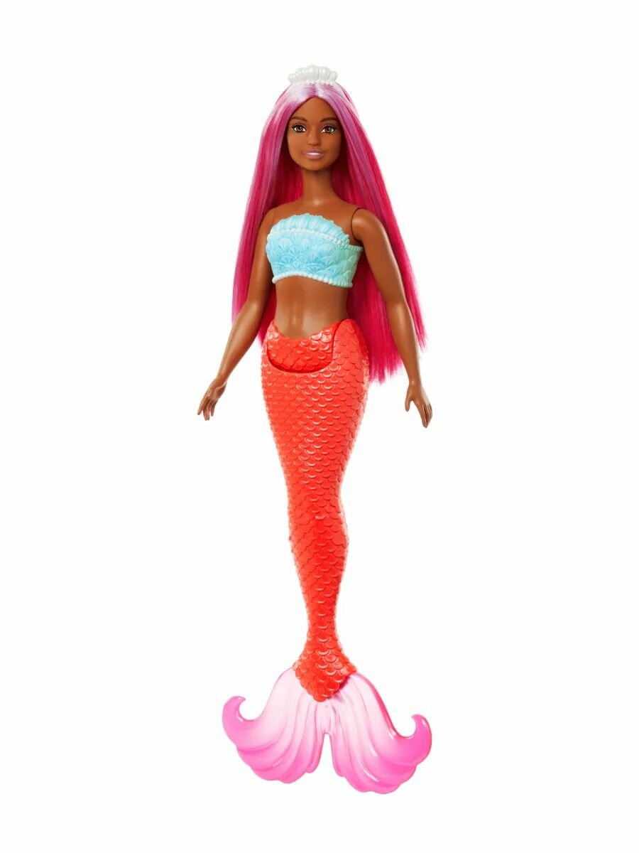 Кукла Барби - Русалка с длинными розовыми волосами HRR04