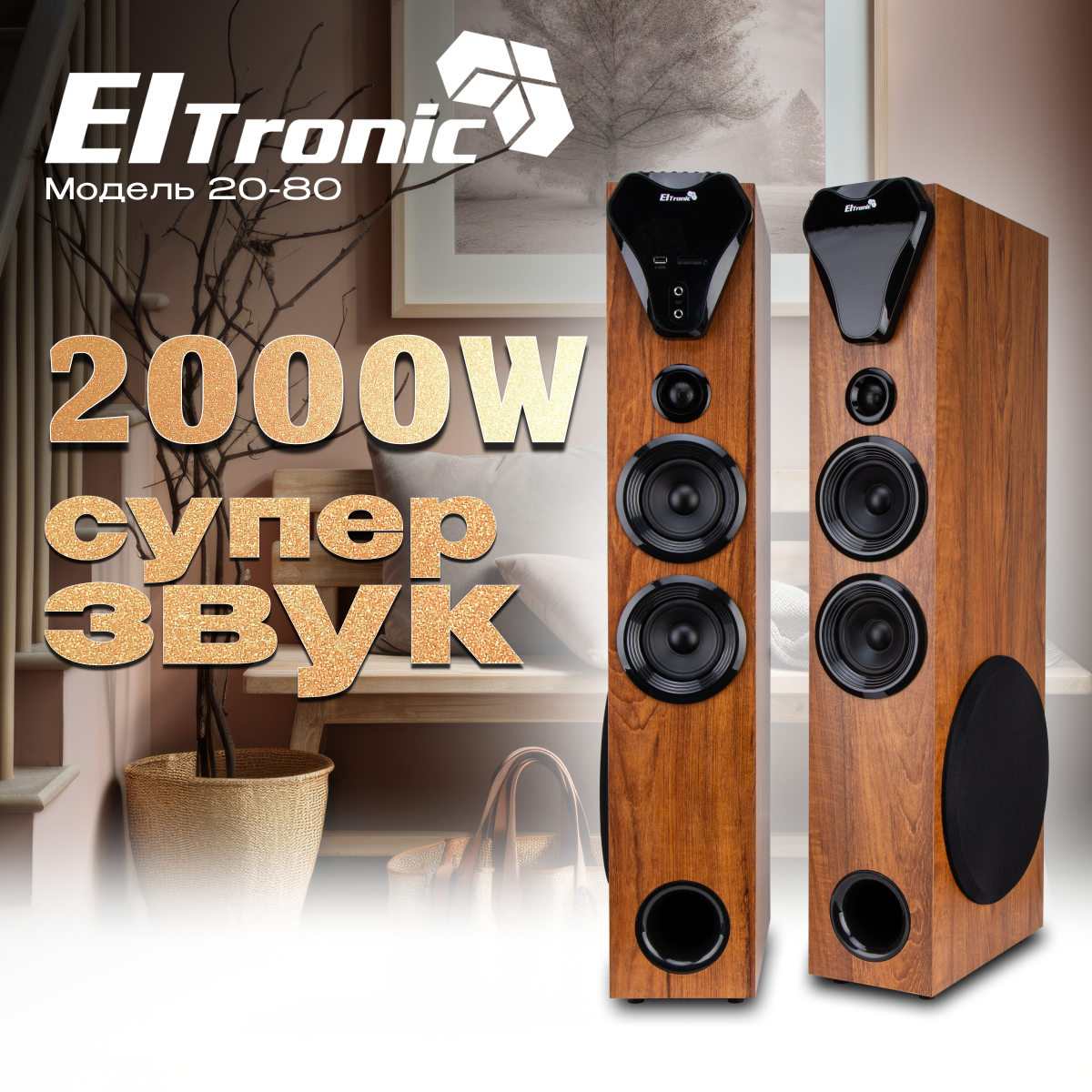 Акустическая система Eltronic 20-80 Home Sound (бук)