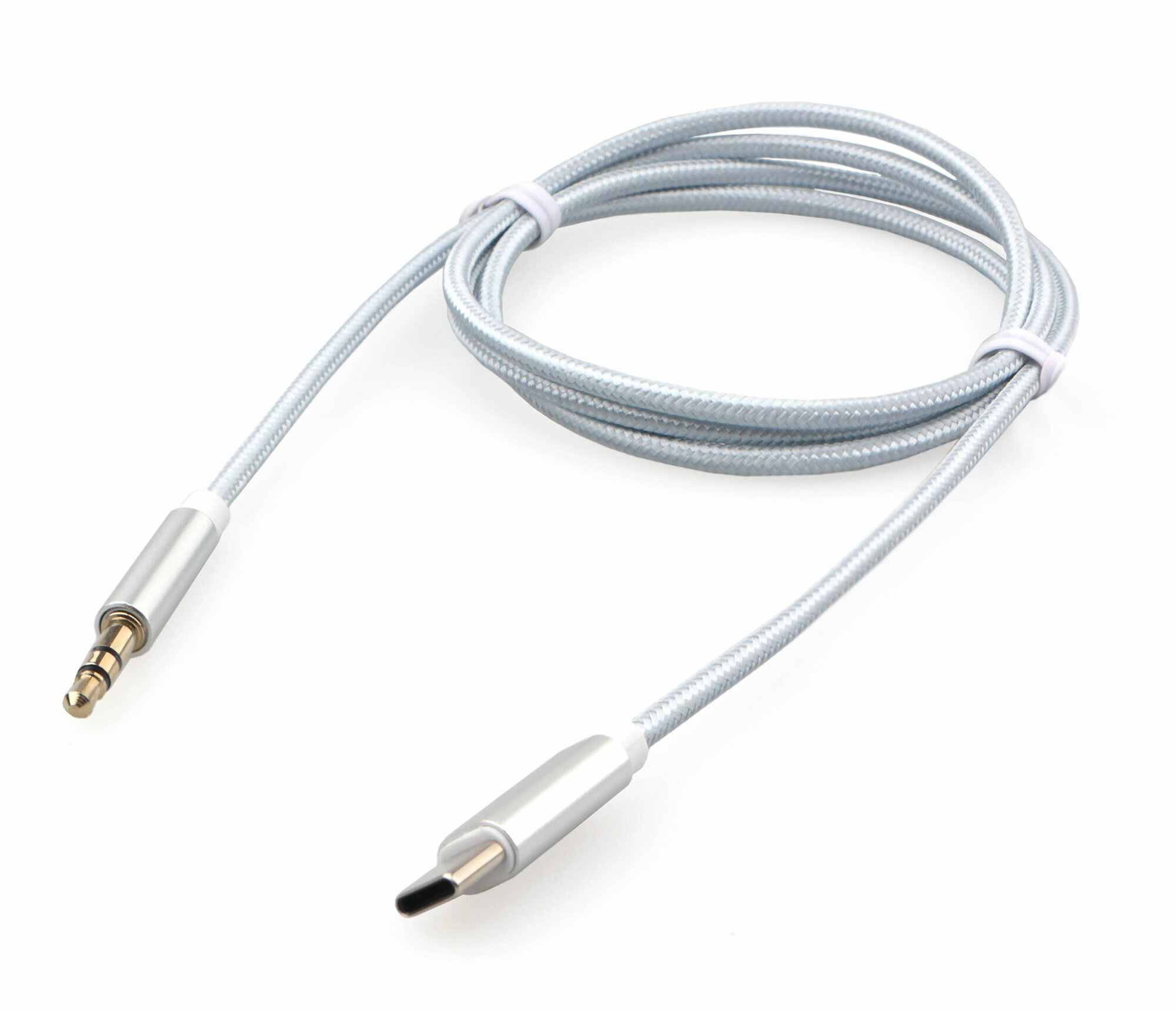 Кабель-переходник Cablexpert USB Type-C/Jack3.5, Mobile, 1м, белый, коробка - фото №2