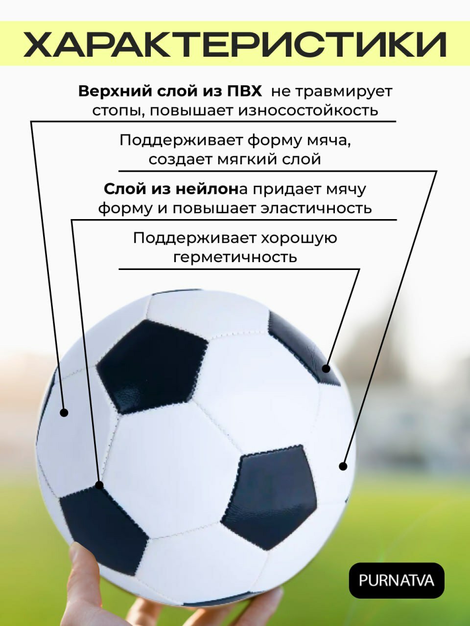 Футбольный мяч для улицы и зала диаметр 21,5 см