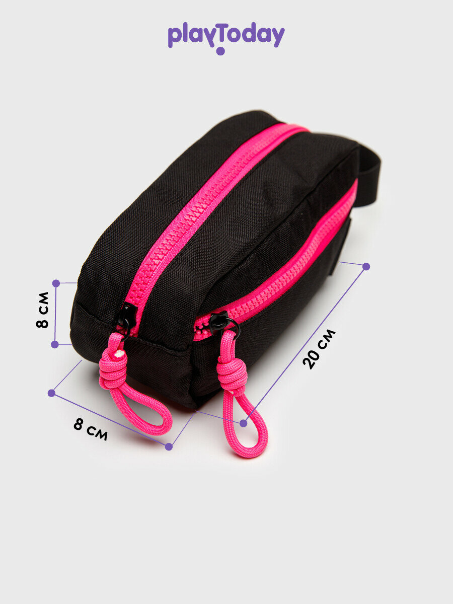 Пенал для девочки PlayToday, размер 20*8*8 см, черный — фото 1